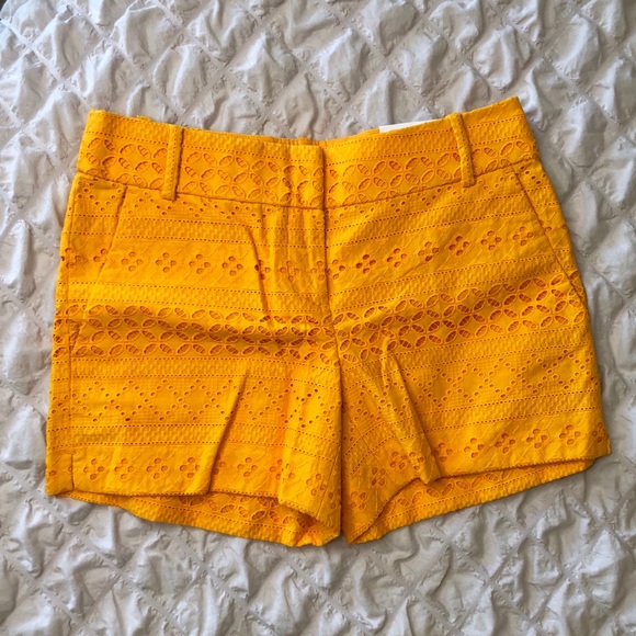 LOFT Pants - NWT LOFT Riviera Orange Eyelet Shorts